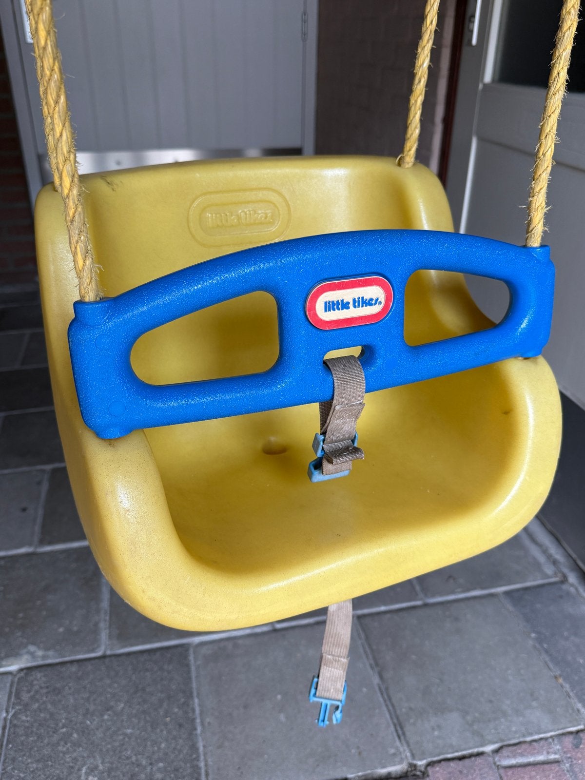 babyschommel - Geel en blauw, Kinderen en Baby's, Ophalen of Verzenden, Gebruikt, Schommel