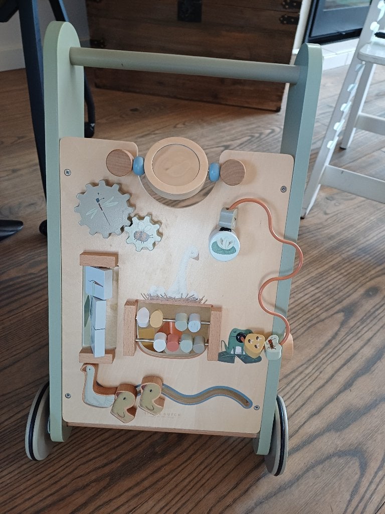 Loopkar little dutch, Kinderen en Baby's, Speelgoed | Houten speelgoed, Ophalen, Zo goed als nieuw, Duw- of Trekspeelgoed