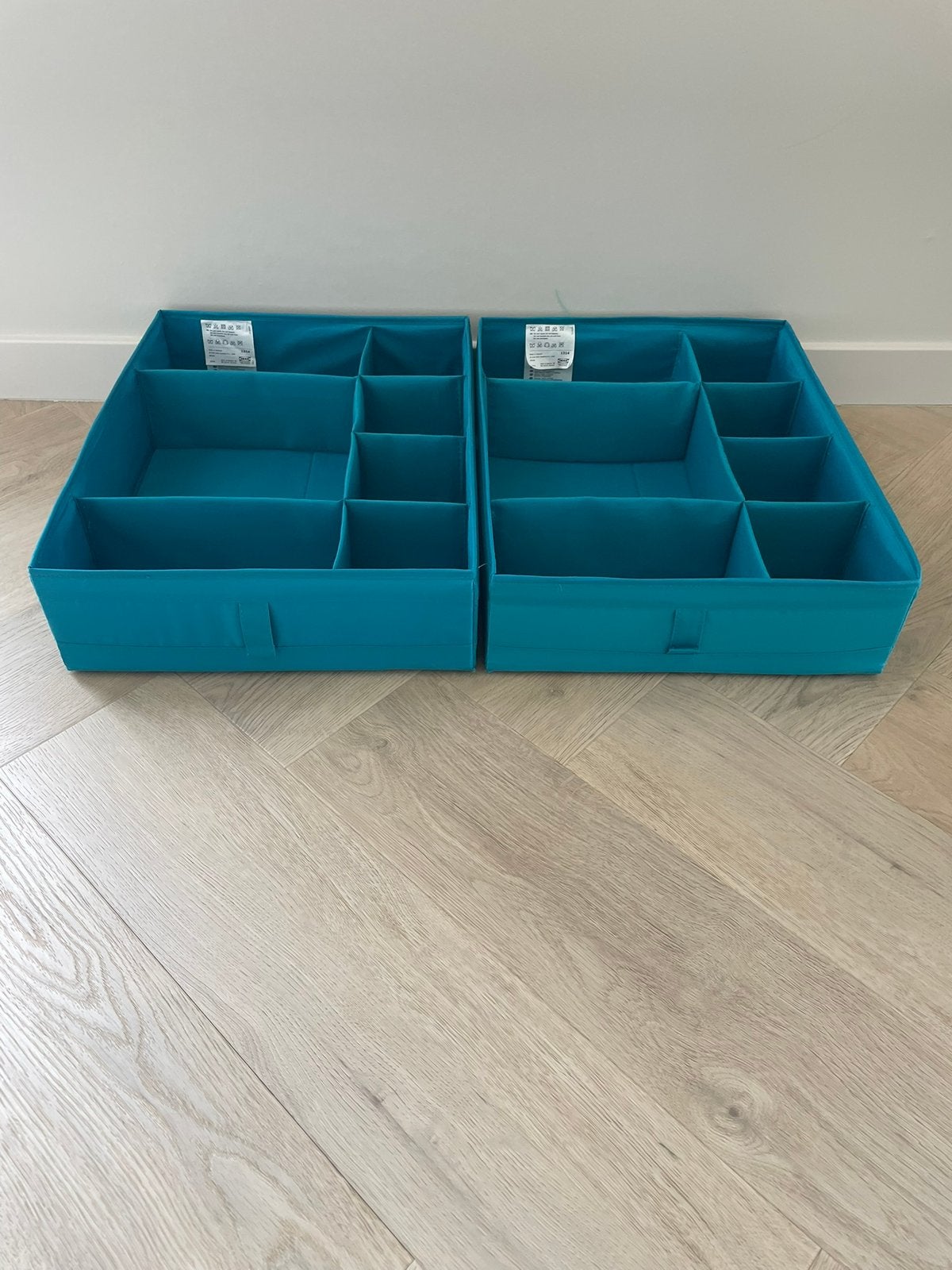 2x Ikea Skubb doos met vakken opberger, Ophalen of Verzenden, Zo goed als nieuw