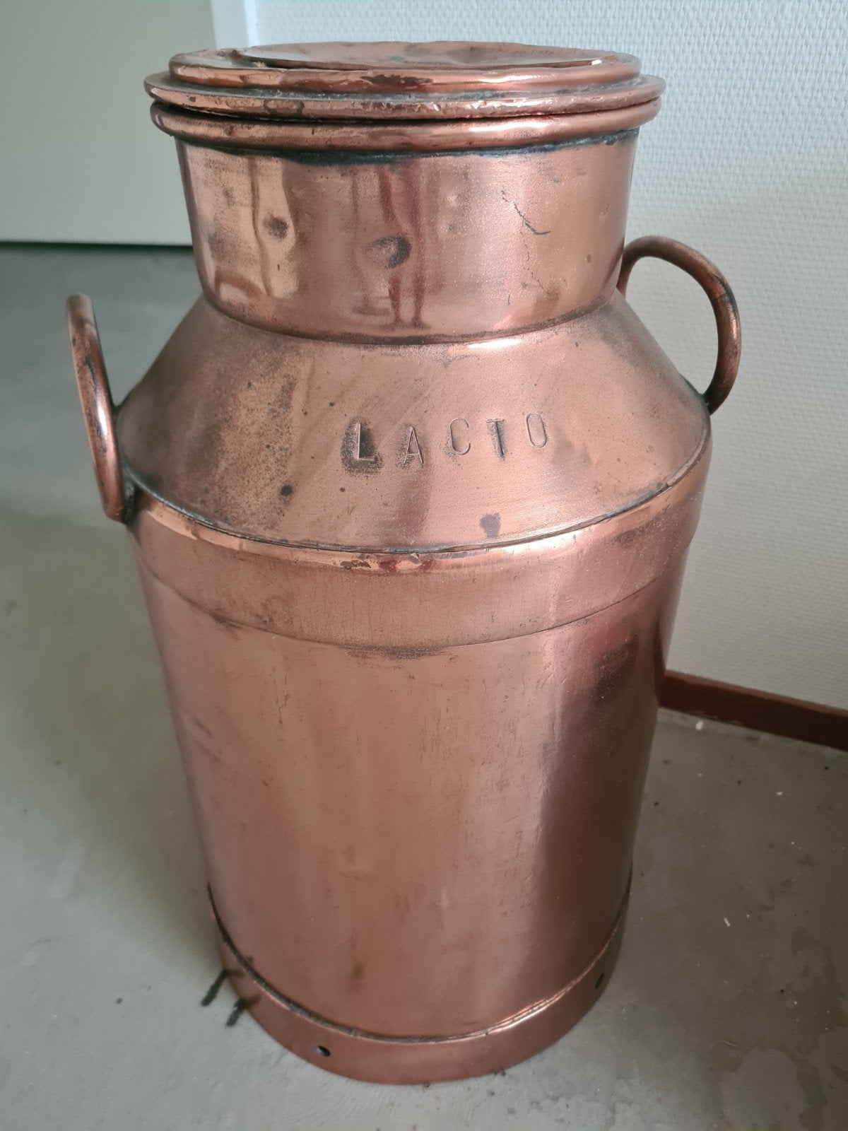 Antieke Koperen Melkbus "LACTO" - Decoratief Stuk, Antiek en Kunst, Ophalen