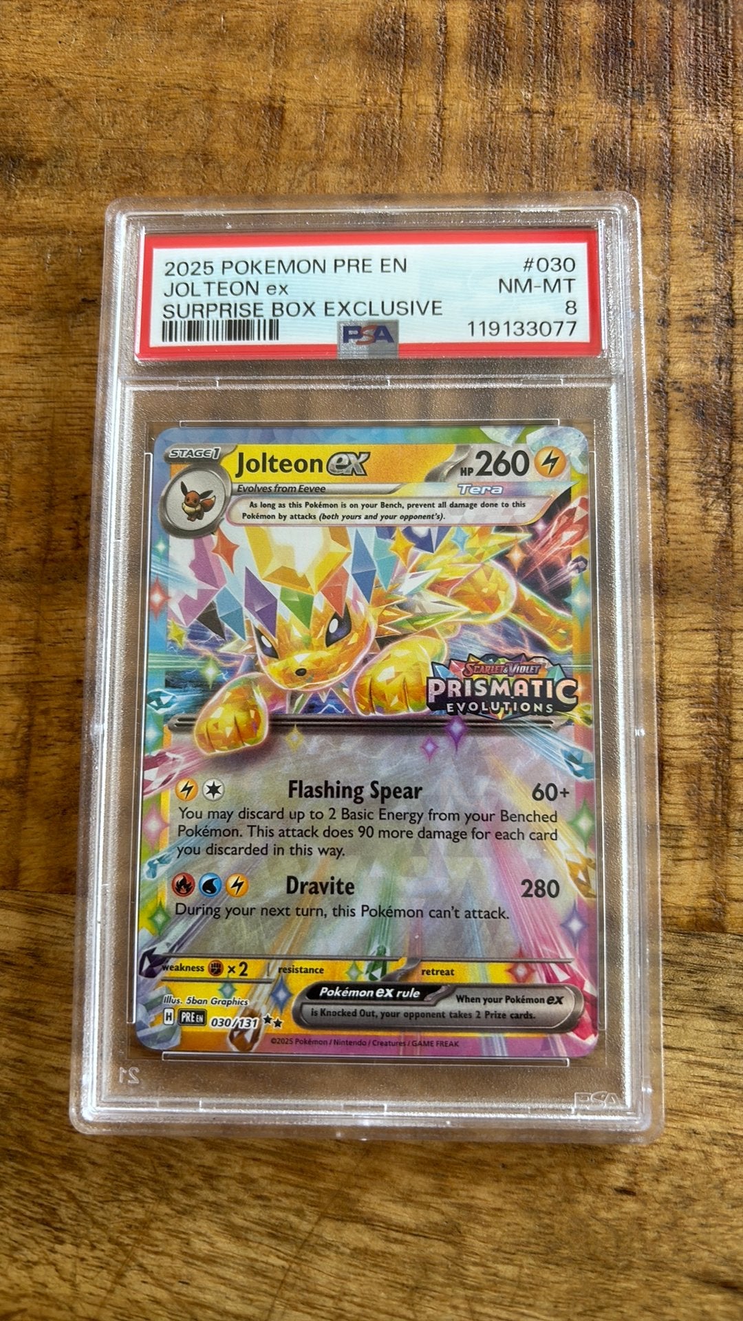 Pokemon jolteon EX psa 8, Verzenden, Zo goed als nieuw