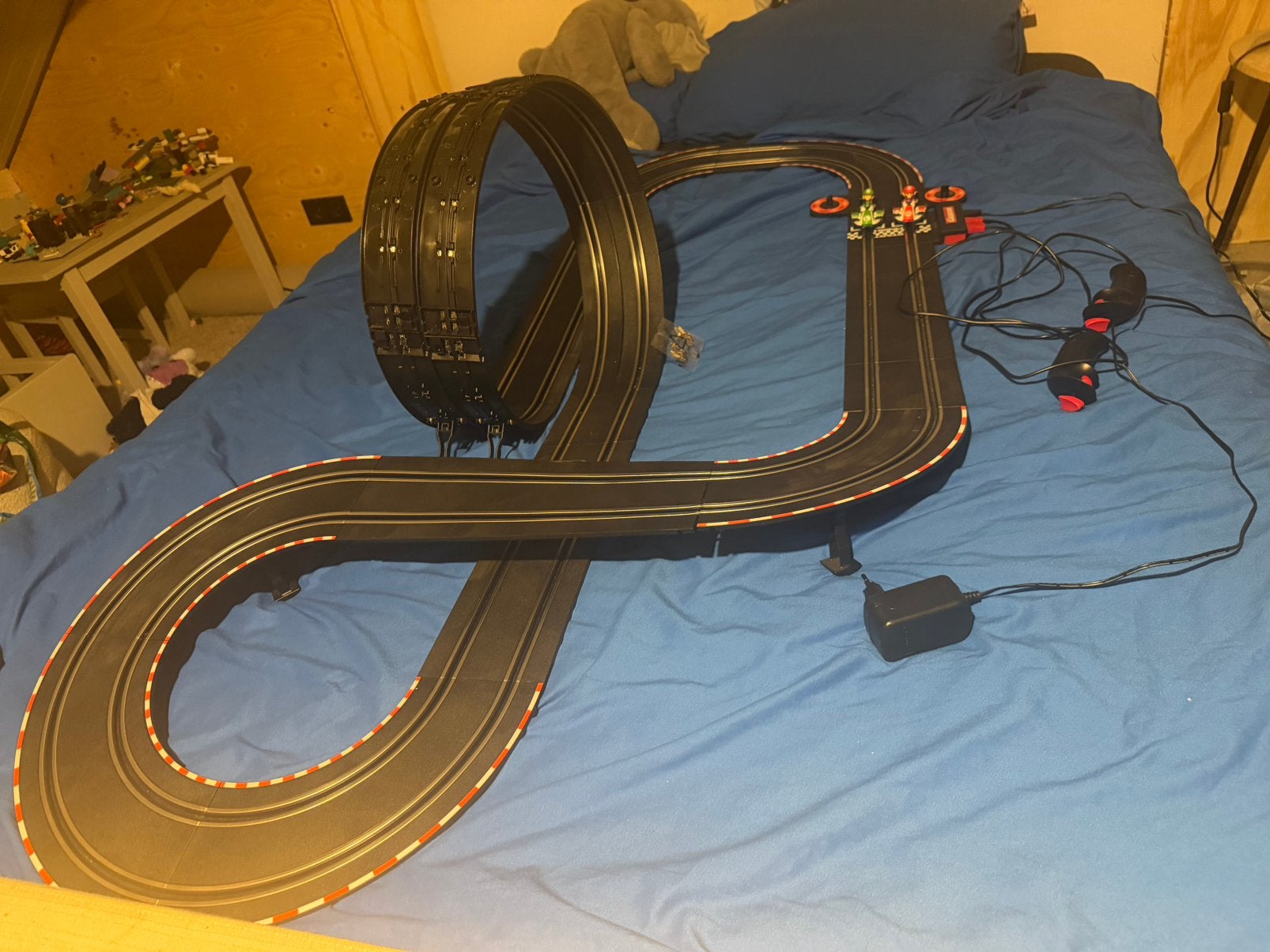 Racebaan mario vs Luigi baanlengte 4,9 meter!, Ophalen, Carrera, Zo goed als nieuw, Met looping