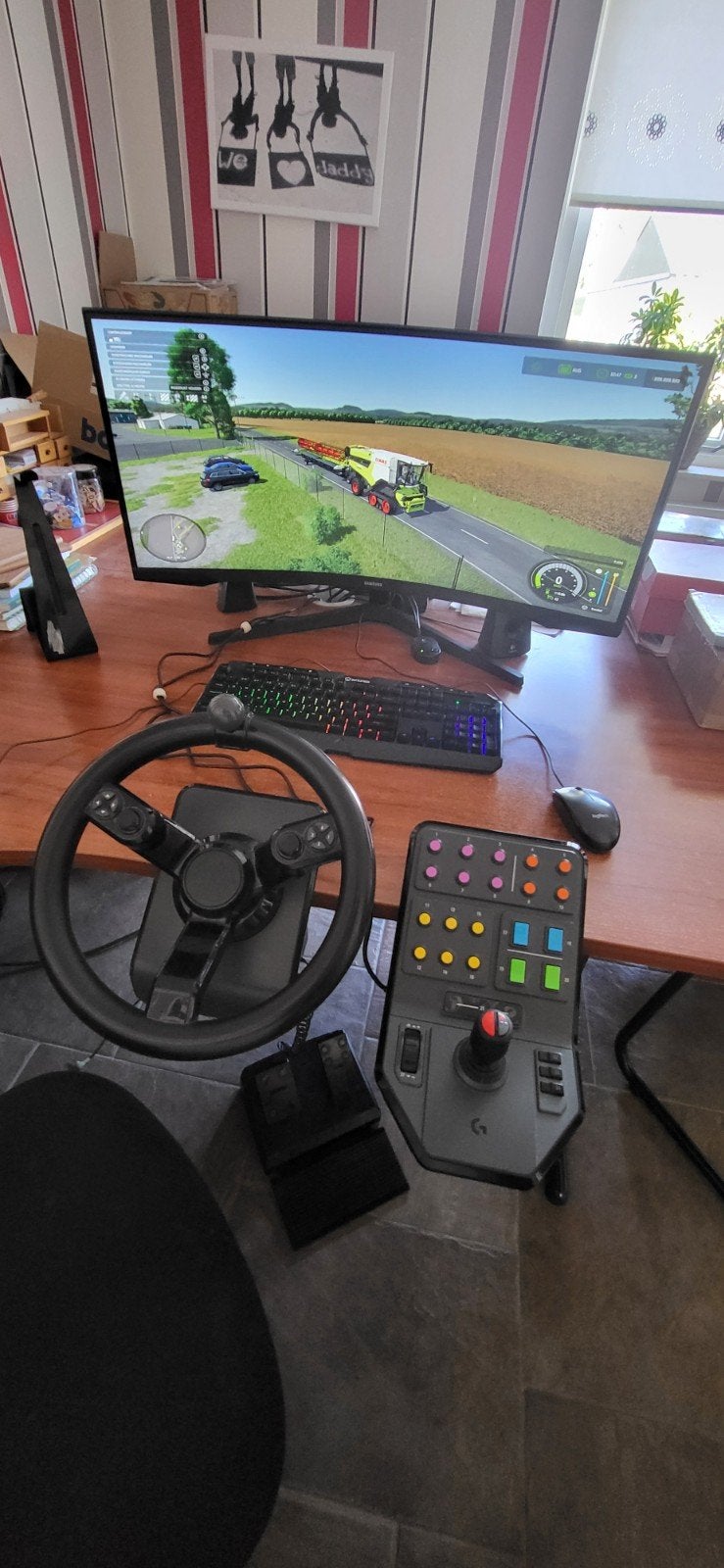 Logitech G Saitek Farming Simulator  Heavy Equipment Bundl, Ophalen of Verzenden, Zo goed als nieuw, Direct drive, PC