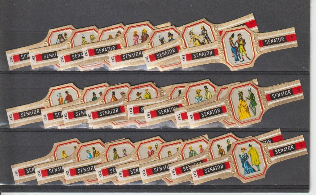 reeks 615  klederdracht  1-24 sigarenbanden, Verzamelen, Ophalen of Verzenden, Zo goed als nieuw, Sigarenbandjes
