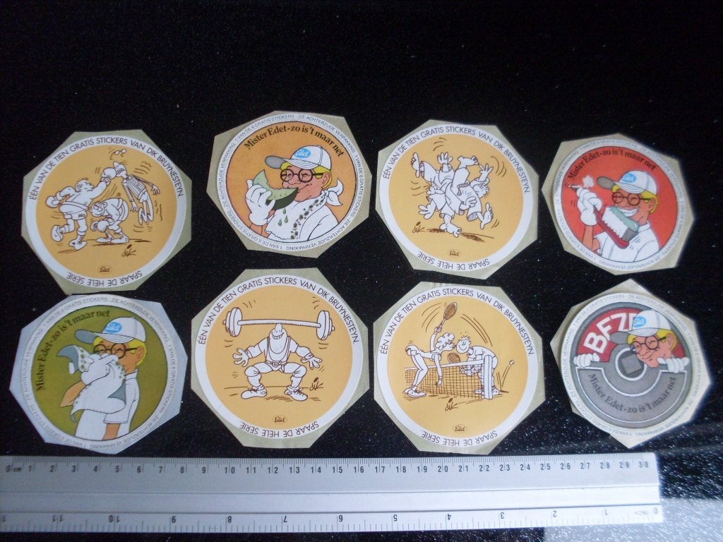 8x sticker mister Edet zo is het maar net wc toilet, Verzamelen, Verzenden, Zo goed als nieuw, Merk