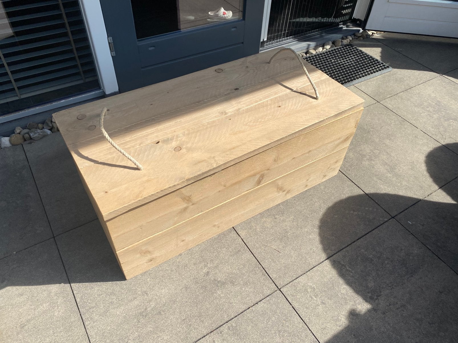 Speelgoedkist opberger steigerhout, Ophalen, Zo goed als nieuw, Minder dan 50 cm
