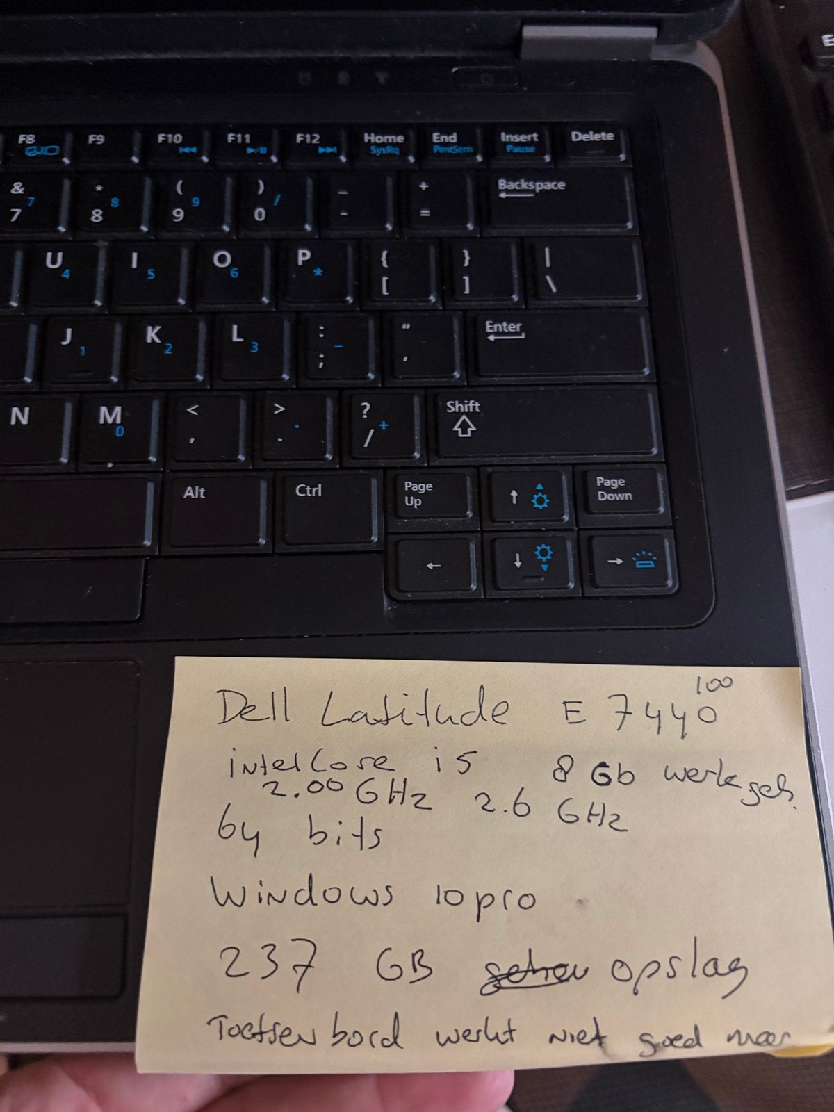 Dell Latitude E7440 - i5, 8GB RAM, 237GB SSD opslag, Ophalen, Gebruikt, 2 tot 3 Ghz, Qwerty