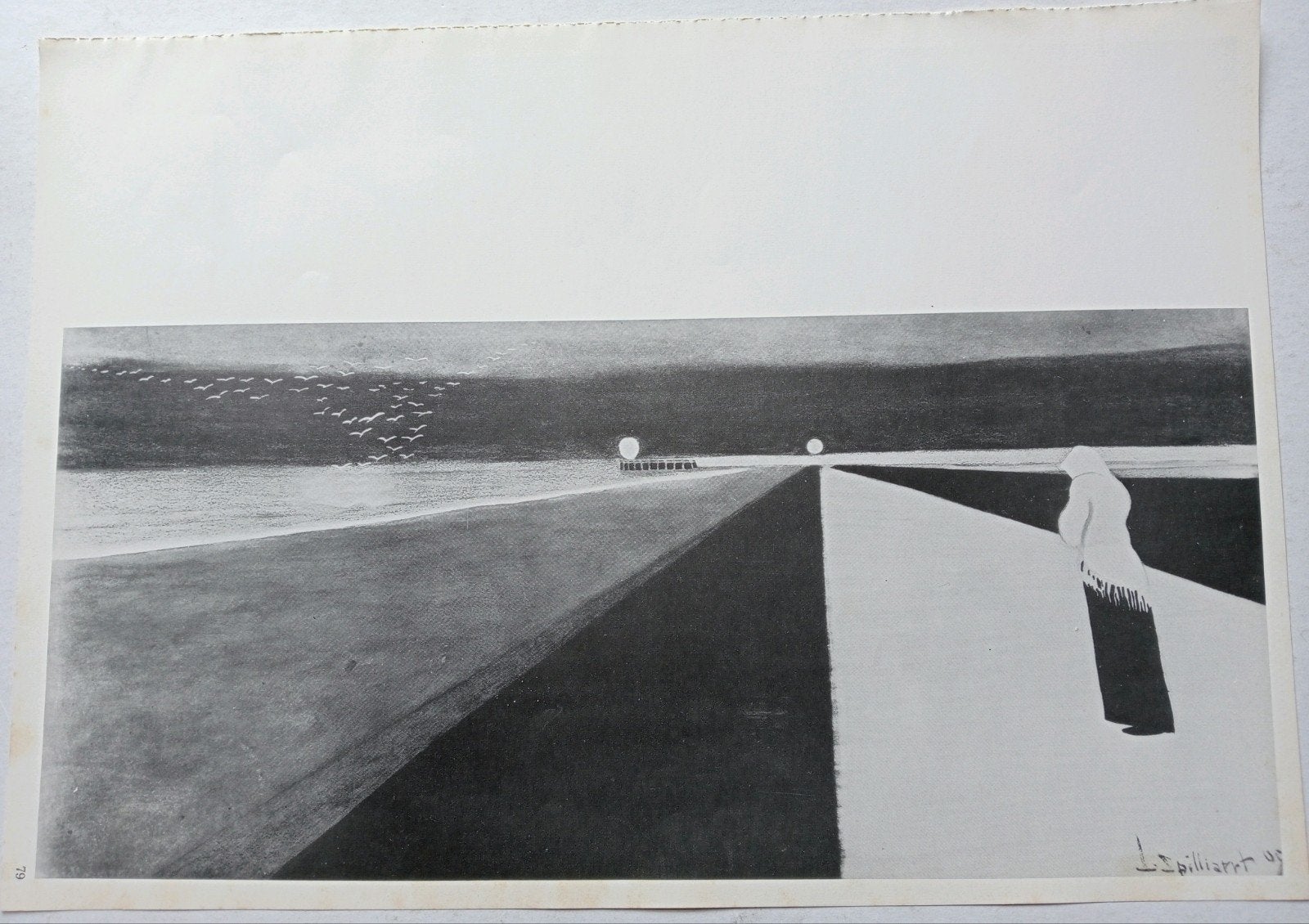 Leon Spilliaert print jaren 70/80, Ophalen of Verzenden