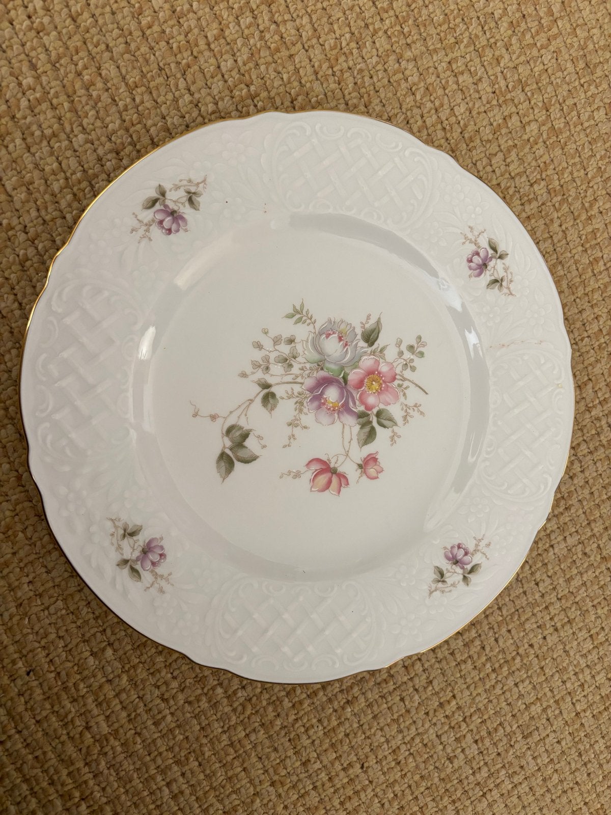 Schumann Arzberg Bavaria Porseleinen Bord met Bloemen, Ophalen