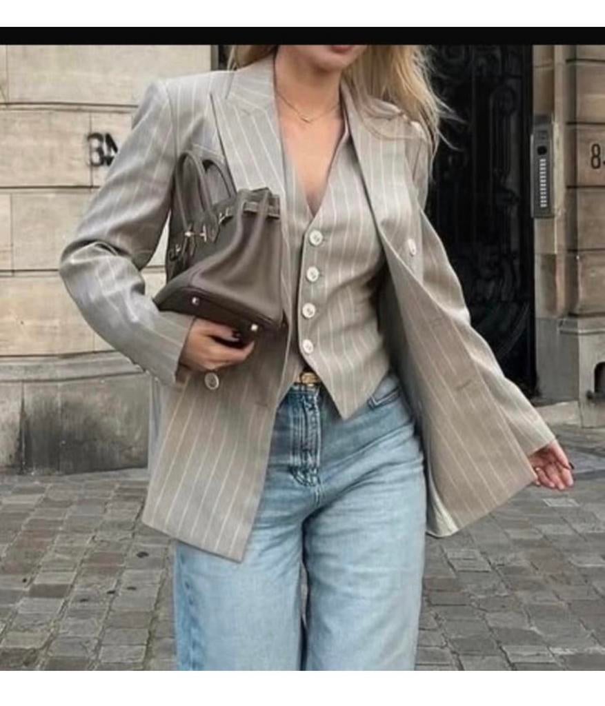 Niewe, Warm Grey JoshV, Josh V Pleun blazer in XS., Beige, Nieuw, Ophalen of Verzenden, Jasje
