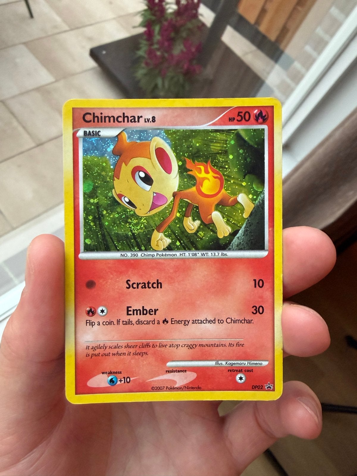 Chimchar Lv.8 DP Black Star Promos 2007 Holo Pokémon Kaart, Hobby en Vrije tijd, Verzamelkaartspellen | Pokémon, Ophalen of Verzenden