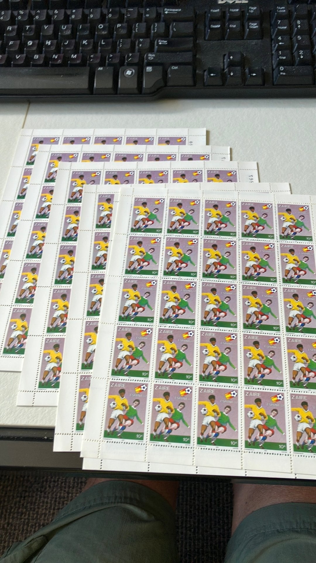 Zaïre stampworld 722 heel veel vellen, Ophalen of Verzenden, Buitenland
