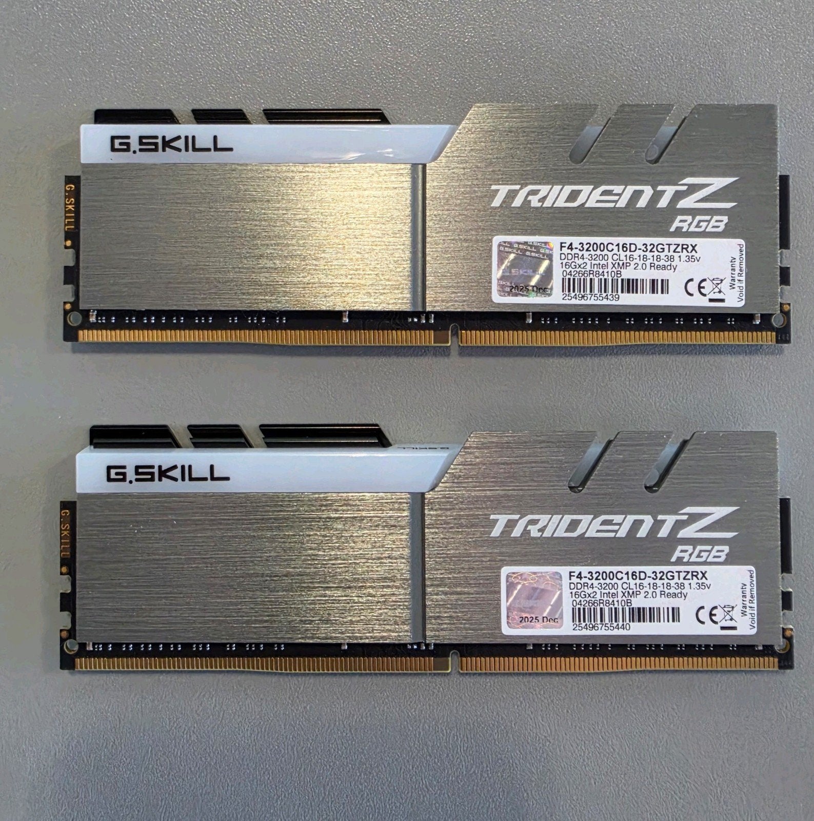 32GB ddr4 Gskill tridentZ RGB 3200mhz, Computers en Software, RAM geheugen, 32 GB, DDR4, Ophalen of Verzenden, Zo goed als nieuw