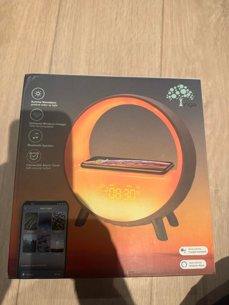 Inga Smart Wake Up Light met Draadloze Oplader, Ophalen, Nieuw