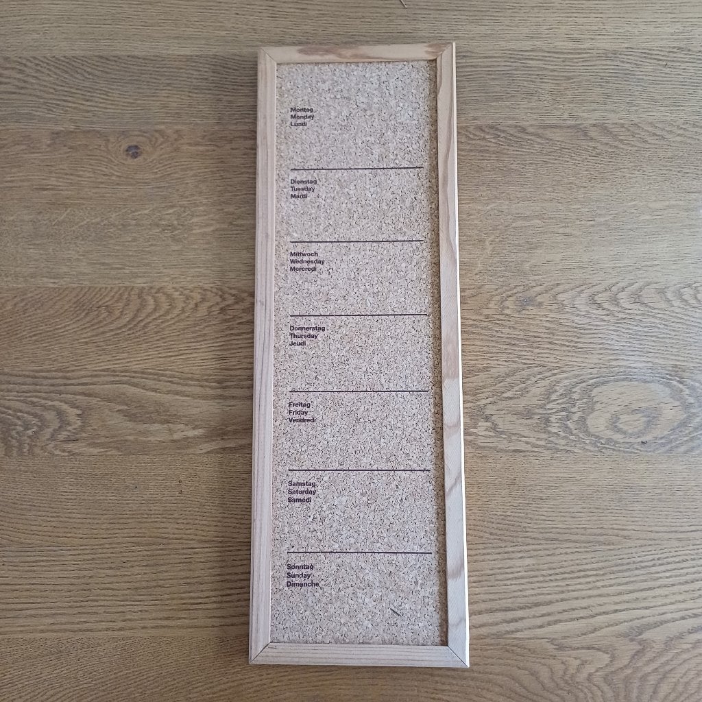 Weekplanner prikbord, Ophalen of Verzenden, Weekkalender, Zo goed als nieuw