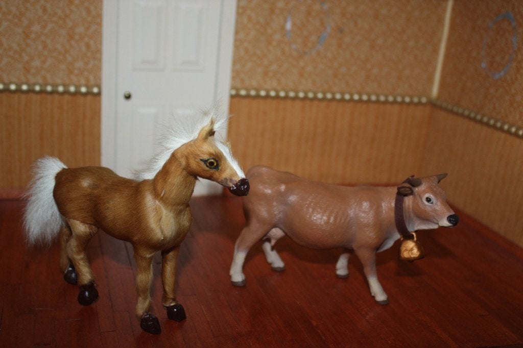 Palomino paardje en Papo koe, Ophalen of Verzenden, Zo goed als nieuw