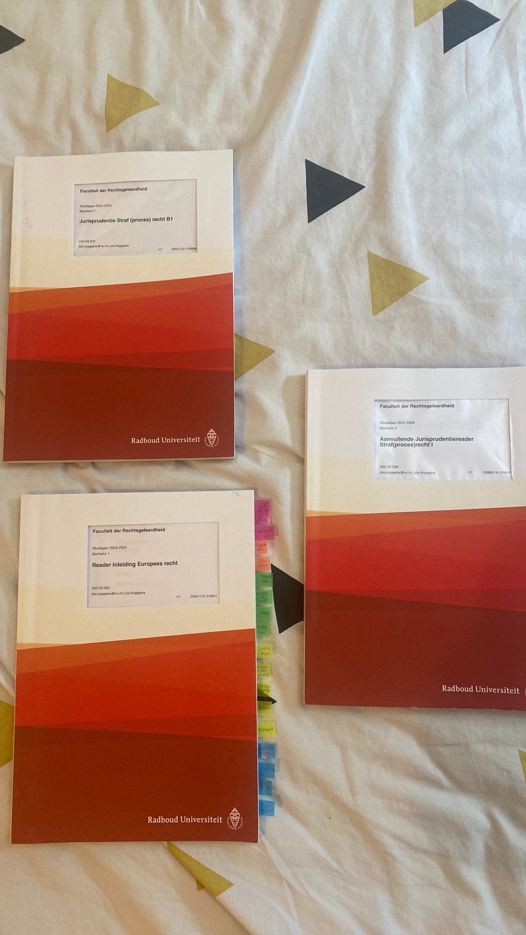 Readers Rechtsgeleerdheid Radboud Universiteit, Boeken, Ophalen of Verzenden, Zo goed als nieuw, Overige niveaus