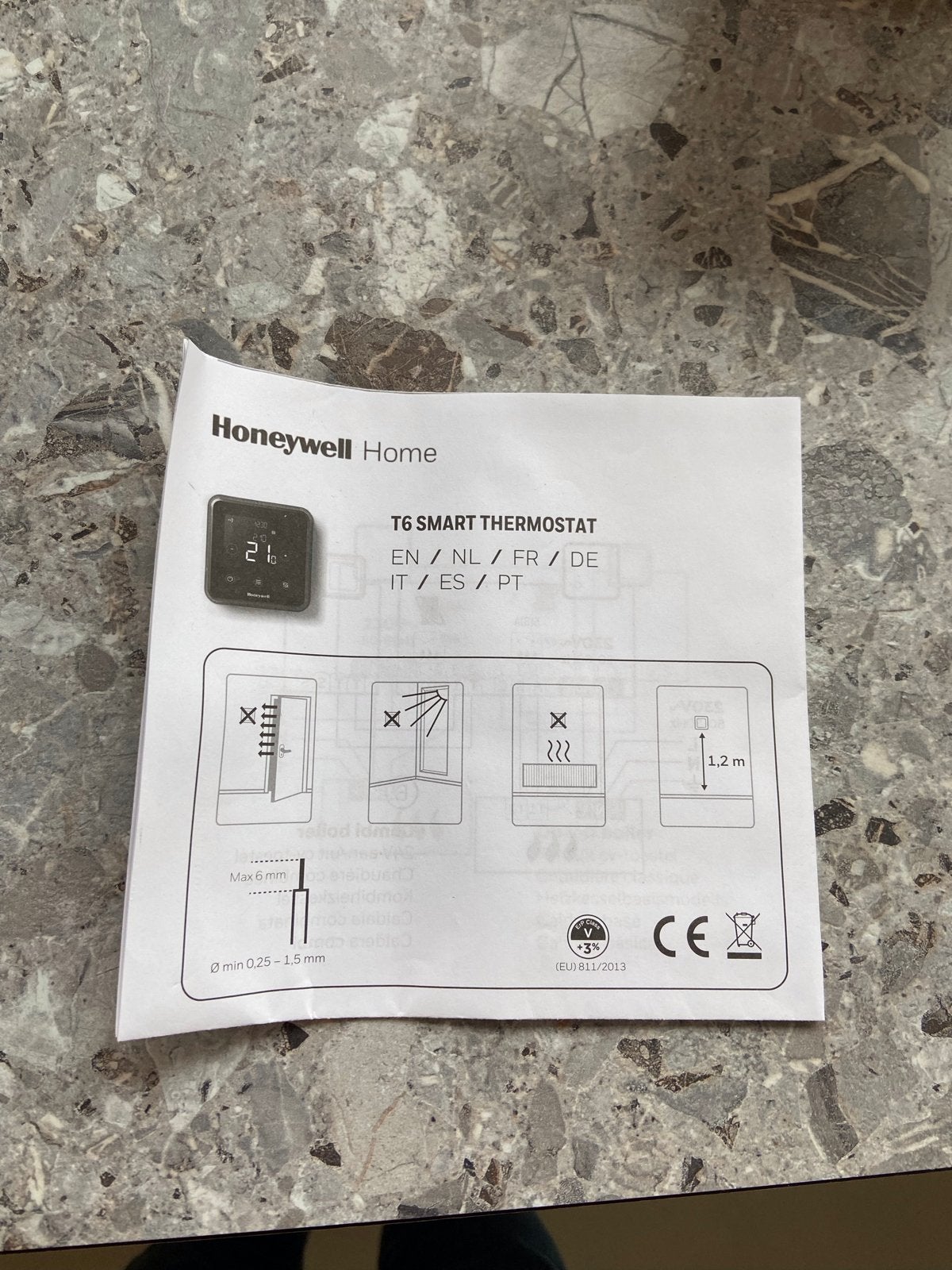 Honeywell Home T6 Slimme Thermostaat, Doe-het-zelf en Verbouw, Thermostaten, Ophalen of Verzenden, Slimme thermostaat, Zo goed als nieuw