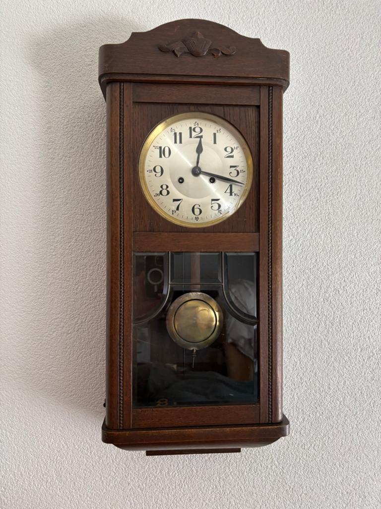 Antieke Landauer Villingen wandklok - 43cm, Ophalen