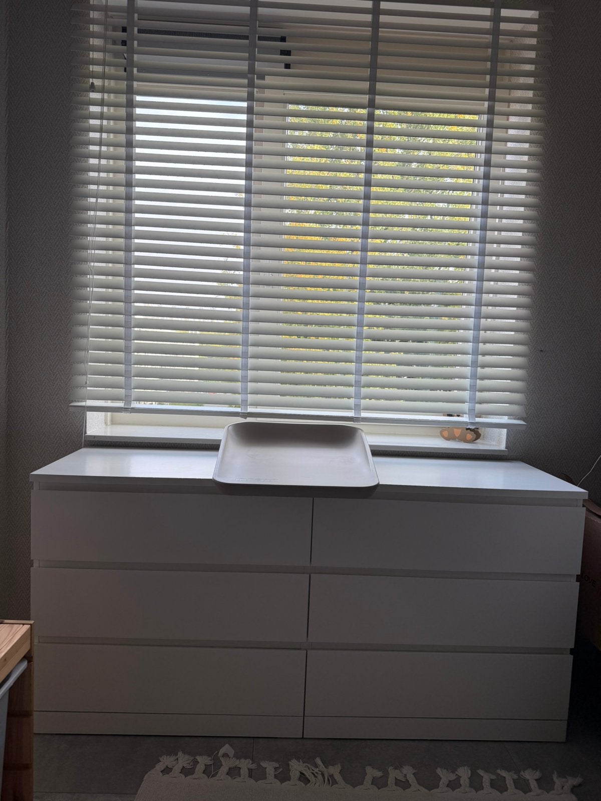 STORKLINTA Ladekast met 6 lades, wit, 140x50x75 cm, Huis en Inrichting, Ophalen, Zo goed als nieuw, Wit