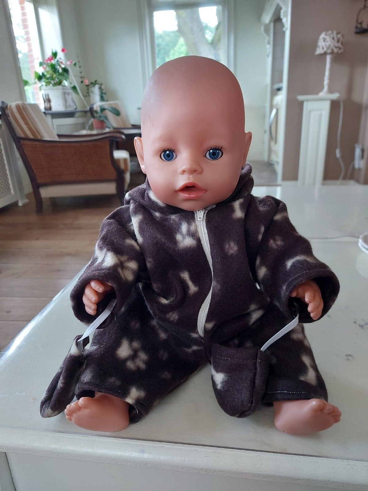 Warme hondjes print pakje handschoenen  baby born, Ophalen of Verzenden, Nieuw, Babypop