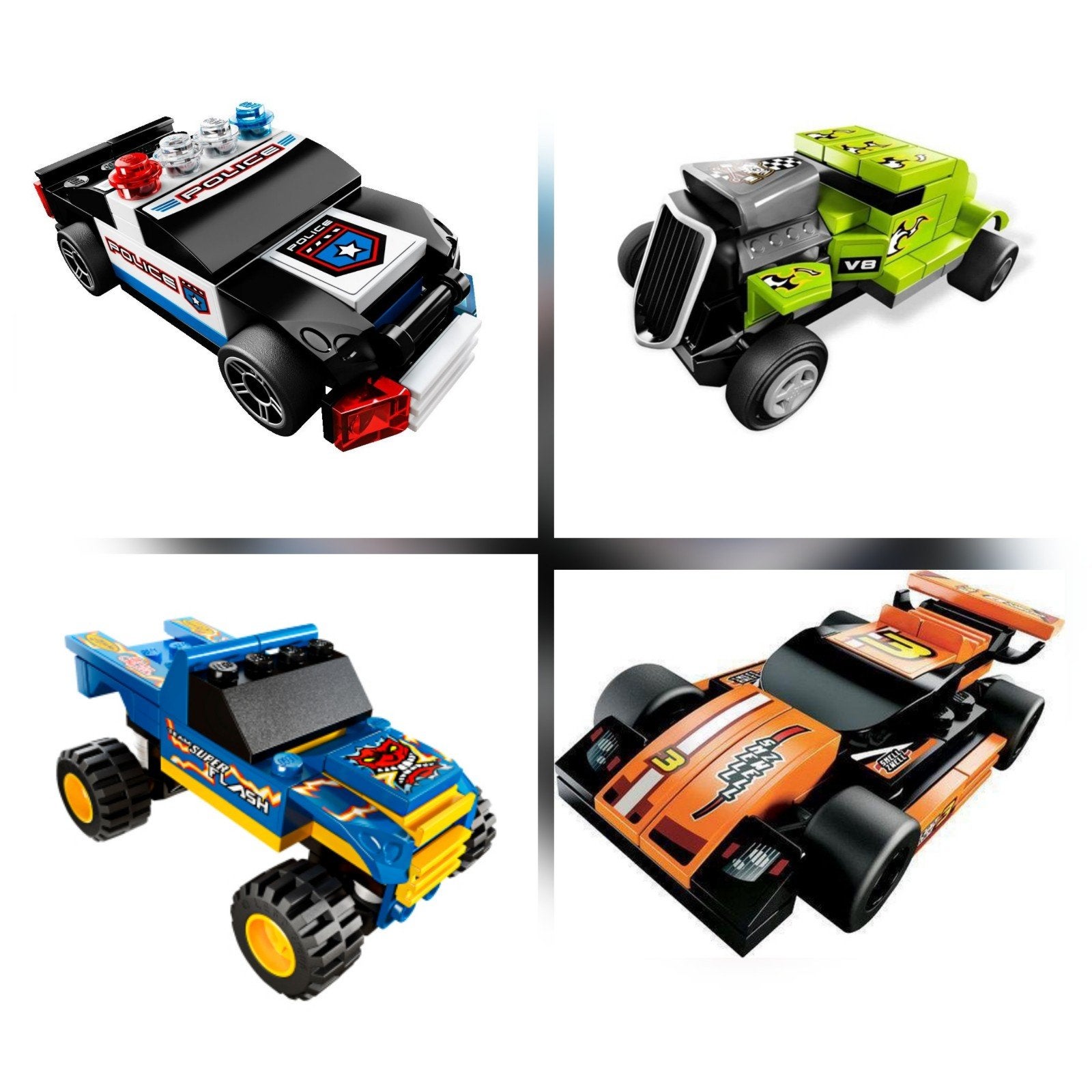 4x Lego Racers - (8301, 8302, 8303, 8304), Ophalen of Verzenden, Zo goed als nieuw