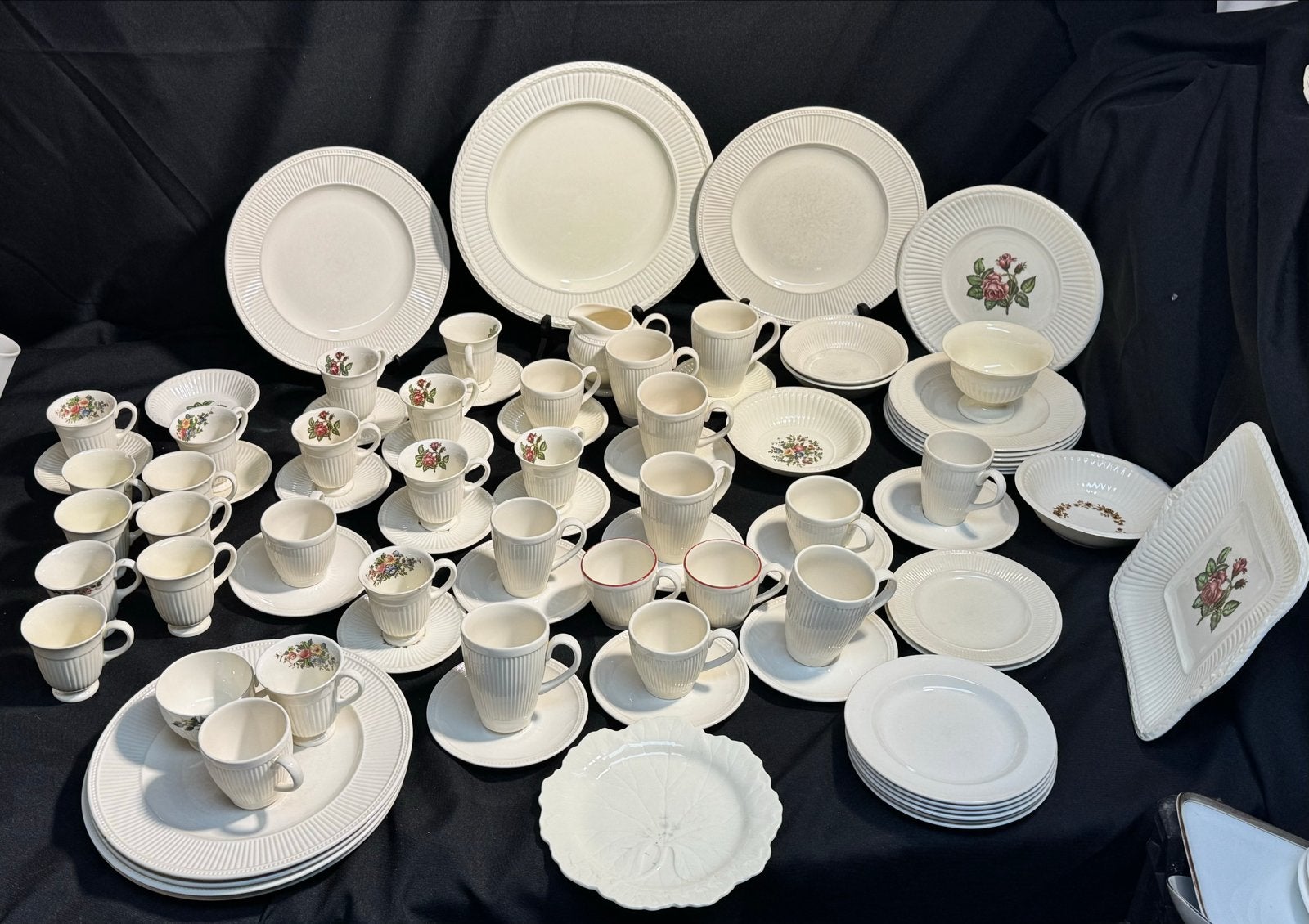 Groot Wedgwood Edme Creamware Koffie & Thee Servies - 62 st., Antiek en Kunst, Antiek | Servies compleet, Ophalen of Verzenden