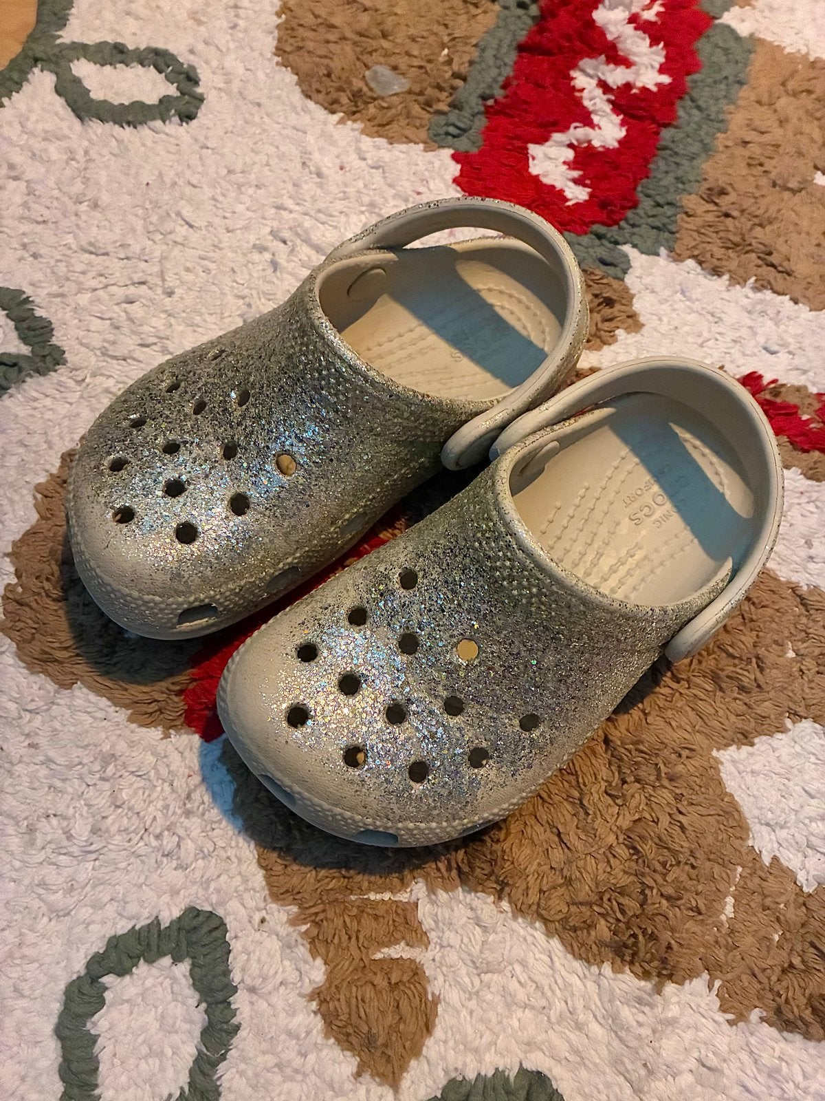 Crocs Chunky Glitter goud meisjes maat 26/27, Meisje, Schoenen, Ophalen of Verzenden, Zo goed als nieuw