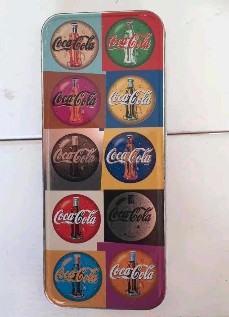 Vintage Coca-Cola Opbergblik / Pennendoos, Verzamelen, Ophalen of Verzenden, Zo goed als nieuw, Overige