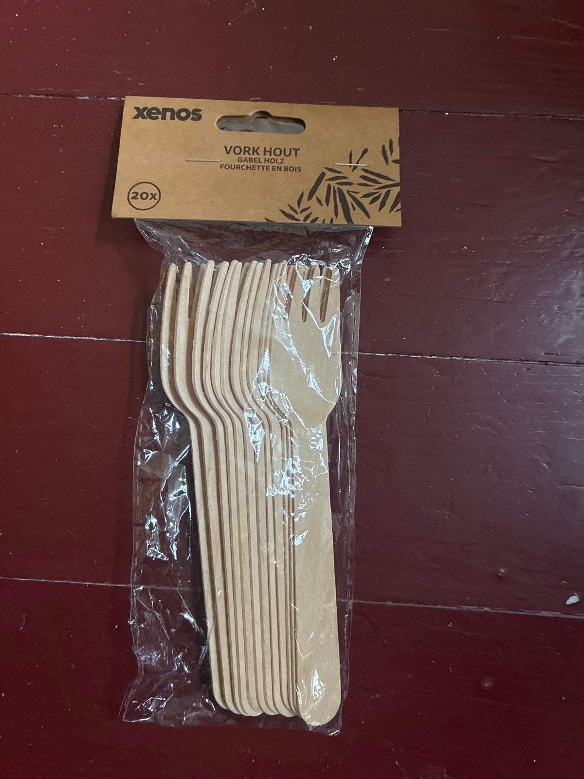 Xenos Houten Vorken (20 stuks), Ophalen, Los bestek, Nieuw, Eetvork