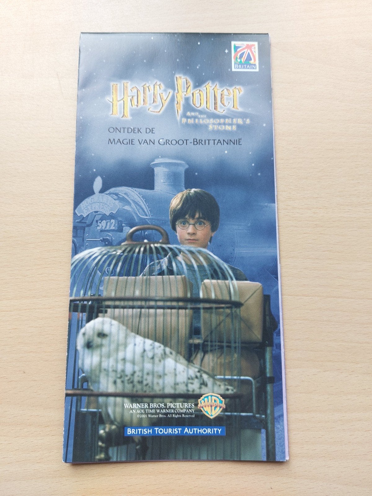 Harry Potter & Steen der Wijzen Reisfolder Groot-Brittann, Verzamelen, Harry Potter, Gebruikt, Boek of Poster, Ophalen of Verzenden