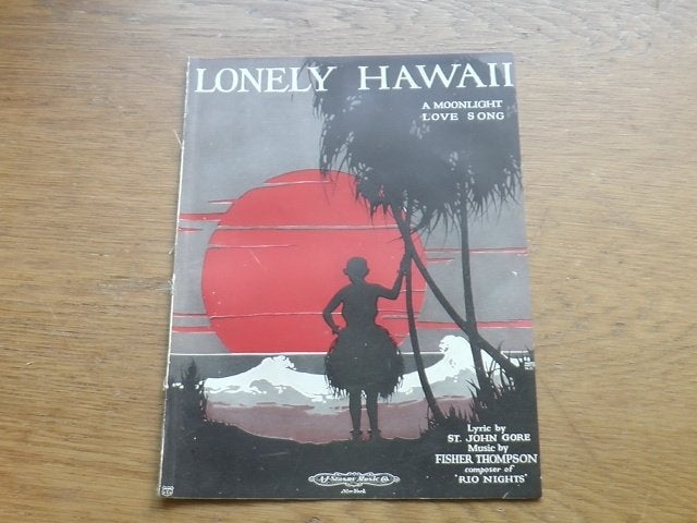 Lonely Hawaii - A Moonlight Love Song bladmuziek, Gitaar, Gebruikt, Wereldmuziek, Ophalen of Verzenden
