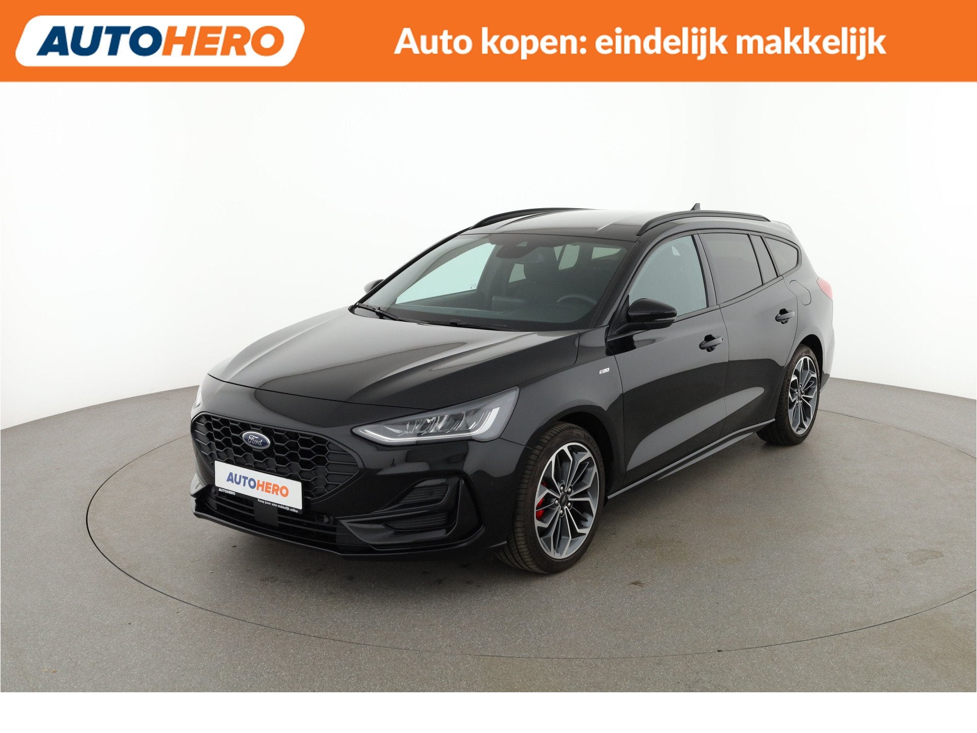Ford FOCUS Wagon 1.0 EcoBoost Hybrid ST Line X Business |GH0, Auto's, Stof, Gebruikt, Met garantie (alle), Zwart