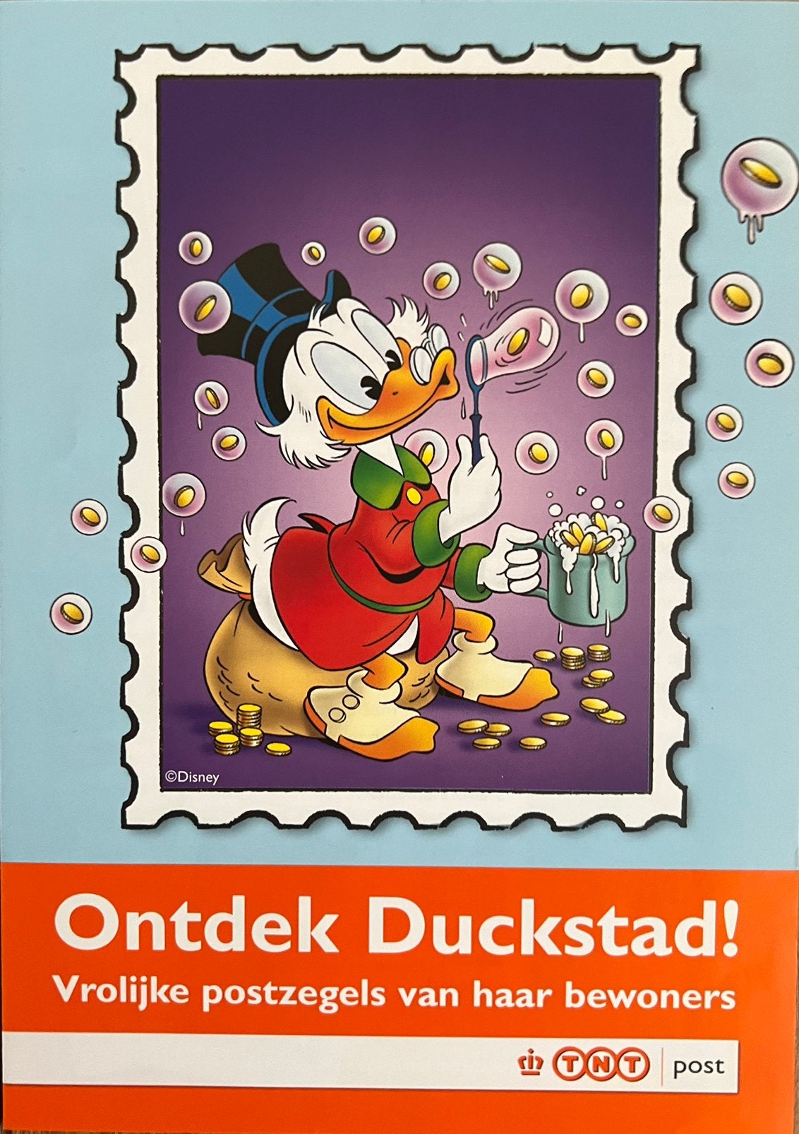 Ontdek Duckstad!" 20 postzegels + Dagobert Duck stempel, Ophalen, Overige figuren, Nieuw, Beeldje of Figuurtje
