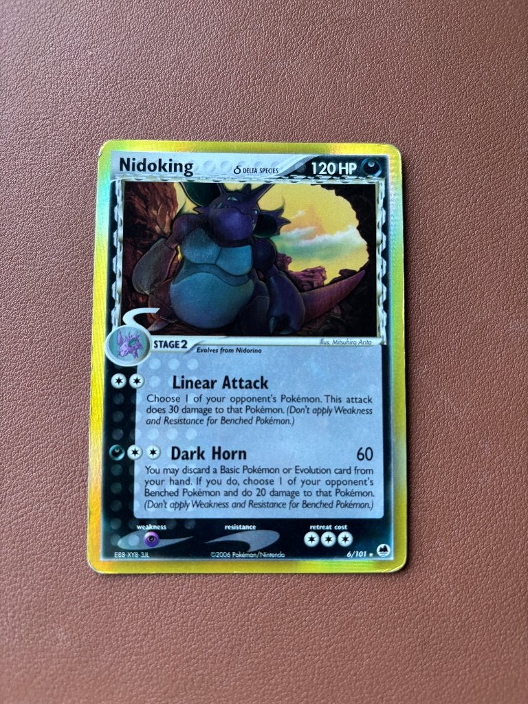 Nidoking Delta Species Holo 6/101 LP Pokémon Kaart, Verzenden, Gebruikt, Losse kaart, Foil