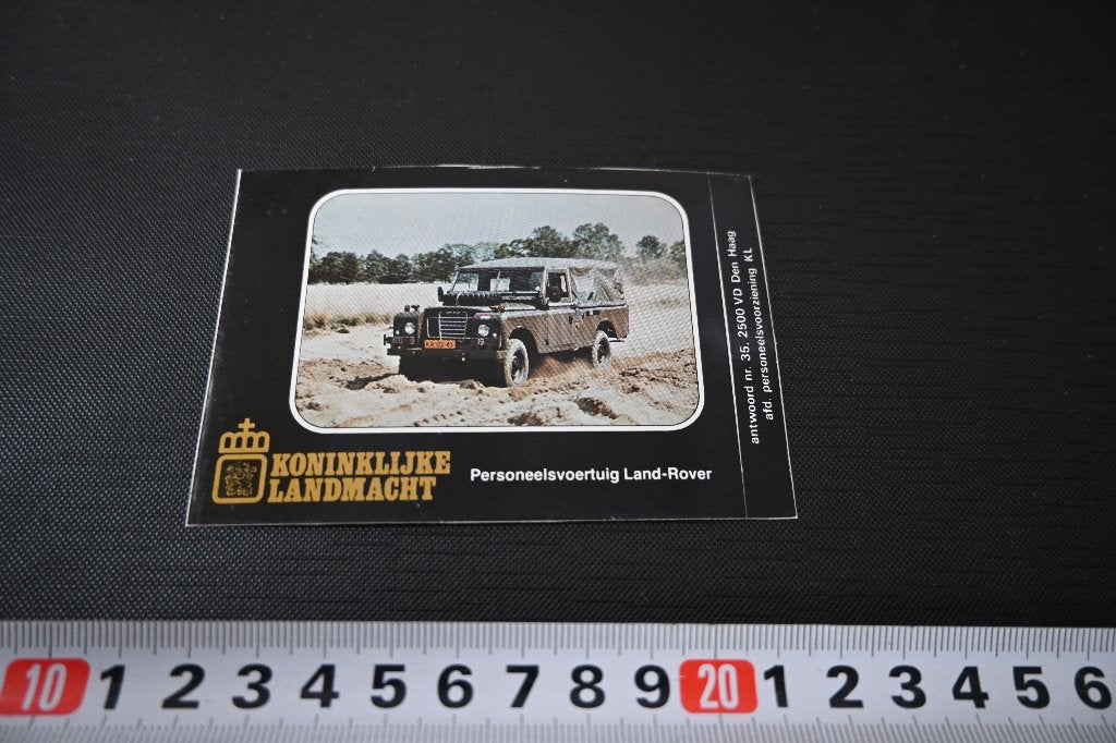 sticker Leger Koninklijke Landmacht Landrover LL1858, Verzamelen, Stickers, Ophalen of Verzenden, Zo goed als nieuw