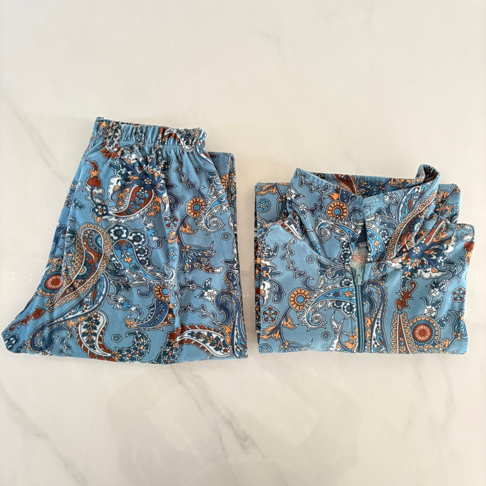 Fleece pyjama, blauw met patroon, maat: S, Kleding | Dames, Pyjama's, Ophalen of Verzenden, Maat 36 (S)