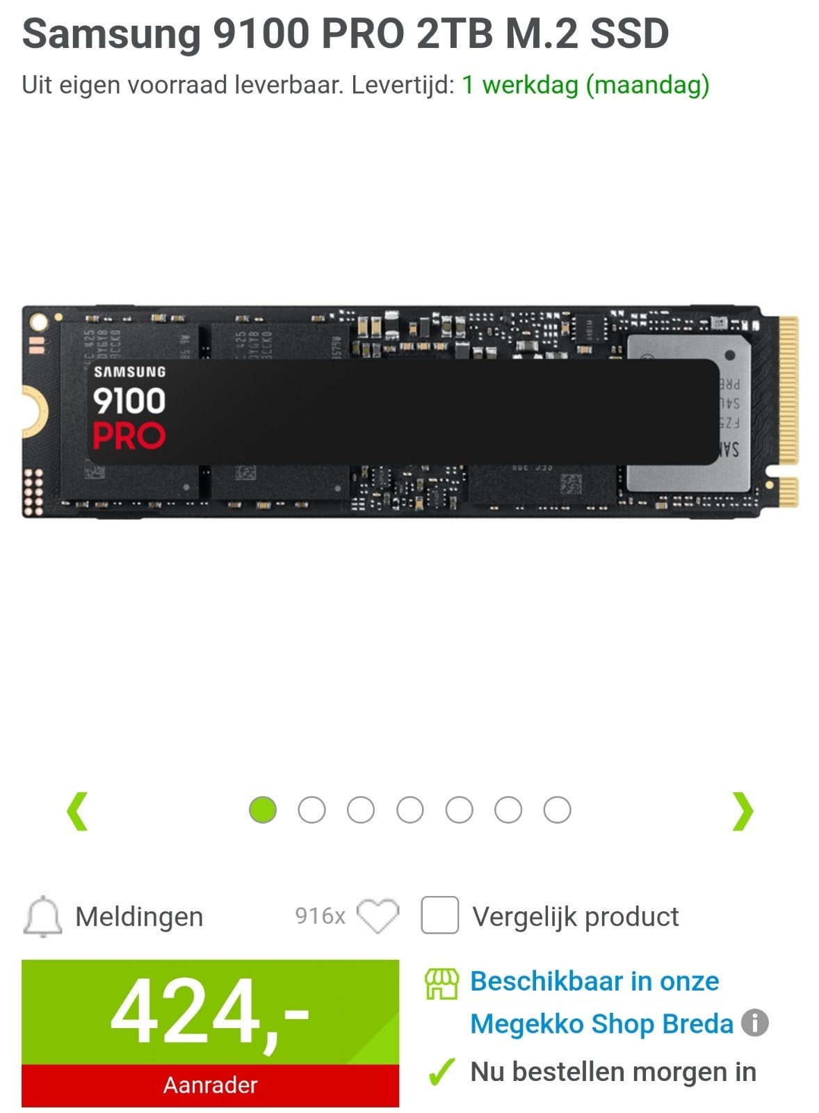 Samsung 9100 PRO 2TB M.2 SSD, Computers en Software, Intern, 2TB, Server, Nieuw