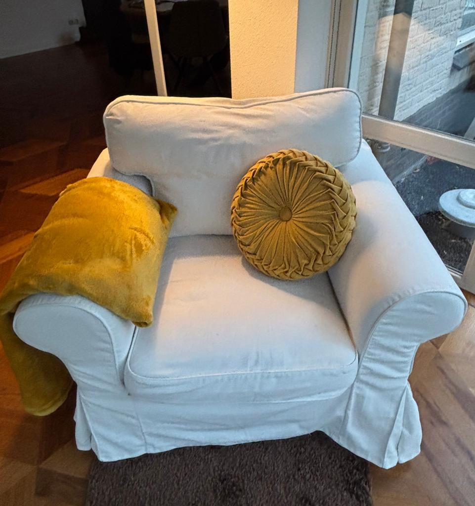 Comfortabele en klassieke IKEA Ektorp fauteuil, Ophalen, Gebruikt, Eenpersoons, 75 tot 100 cm