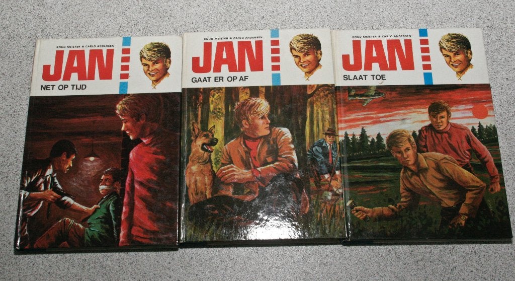 3 delen uit de Jan serie. Knud Meister en Carlo Andersen., Boeken, Knud Meister en Carlo Andersen, Ophalen of Verzenden, Zo goed als nieuw