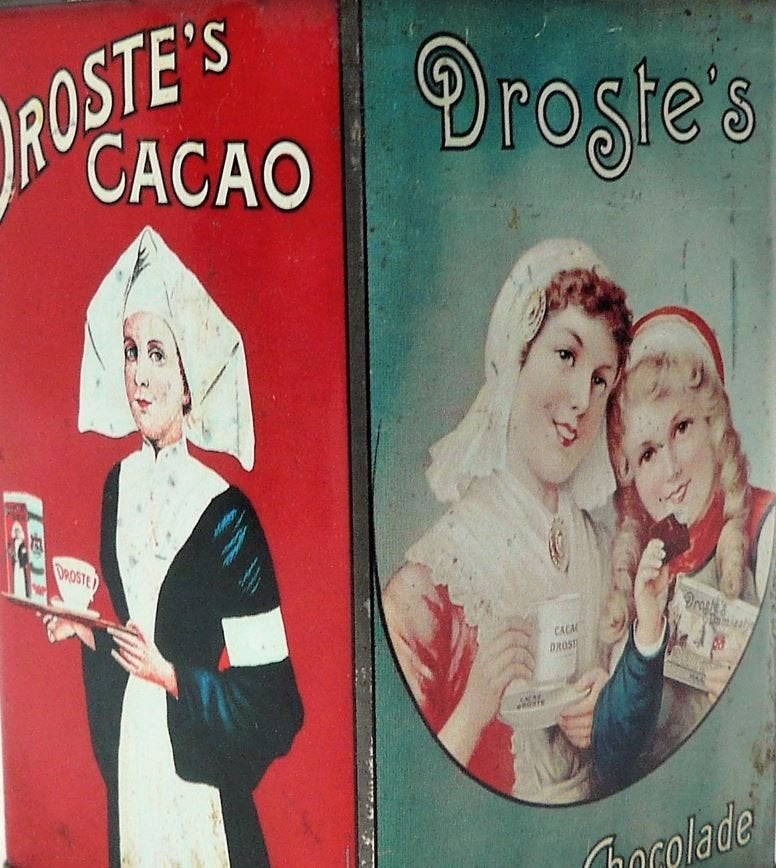 blik 4 (leeg) Droste cacao netto 1/2 kilo Gaarlem 15cm., Verzamelen, Blikken, Ophalen of Verzenden, Gebruikt, Overige, Droste