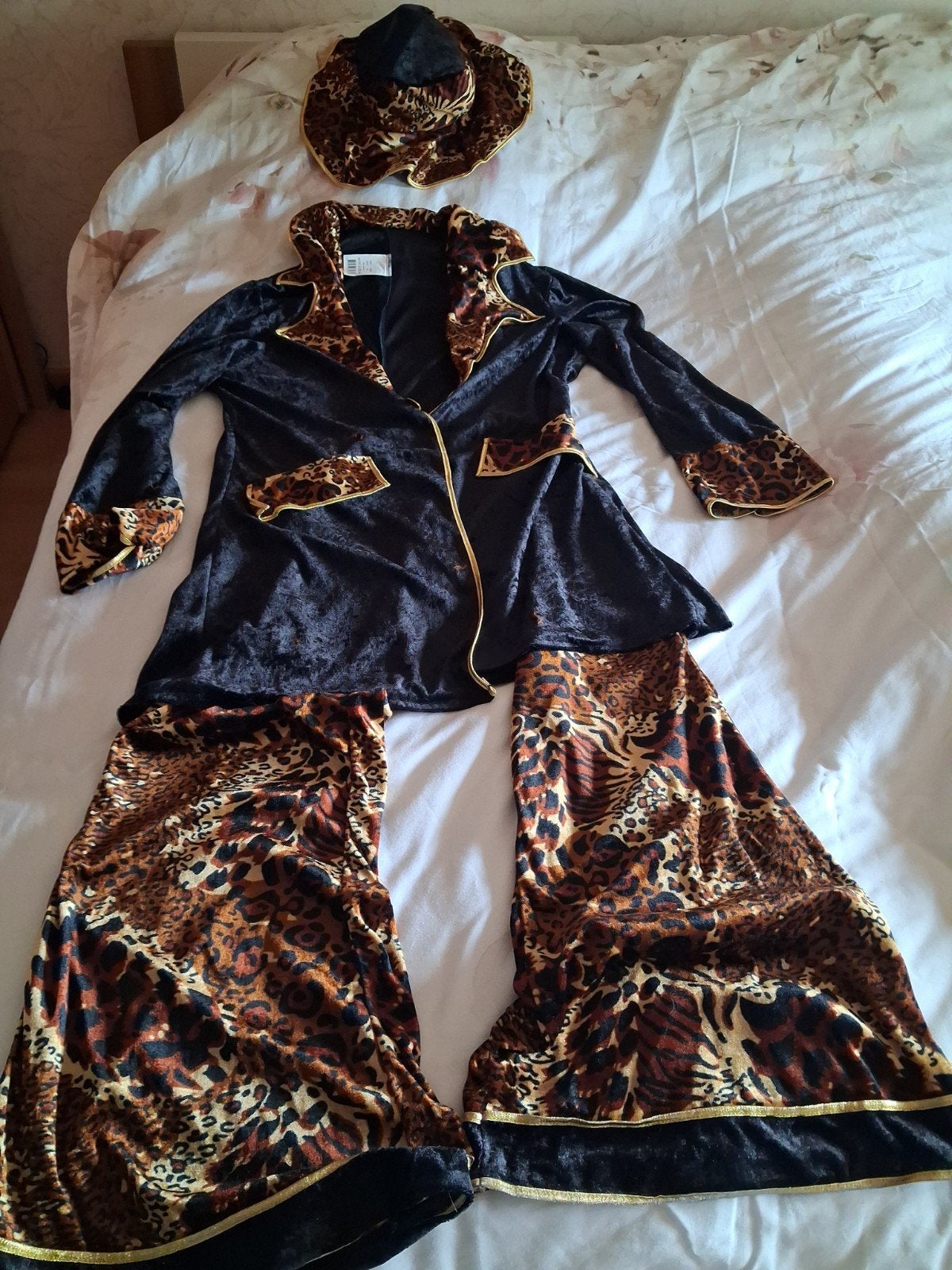 Heren Carnavalspak Maat 54 - Luipaardprint, Maat 52/54 (L), Carnaval, Ophalen of Verzenden, Kleding