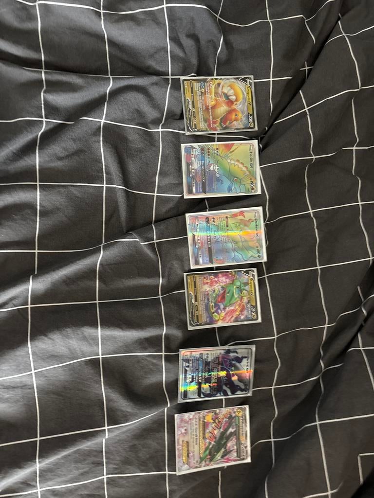 Pokémon Kaarten Collectie: Dragonite, Ho-Oh, Rayquaza V & Me, Ophalen of Verzenden, Zo goed als nieuw
