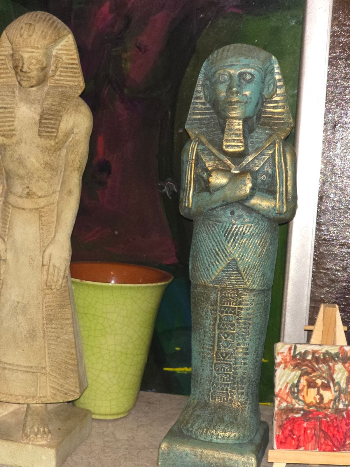 Egyptische Farao Beeld - Decoratief, Ophalen of Verzenden