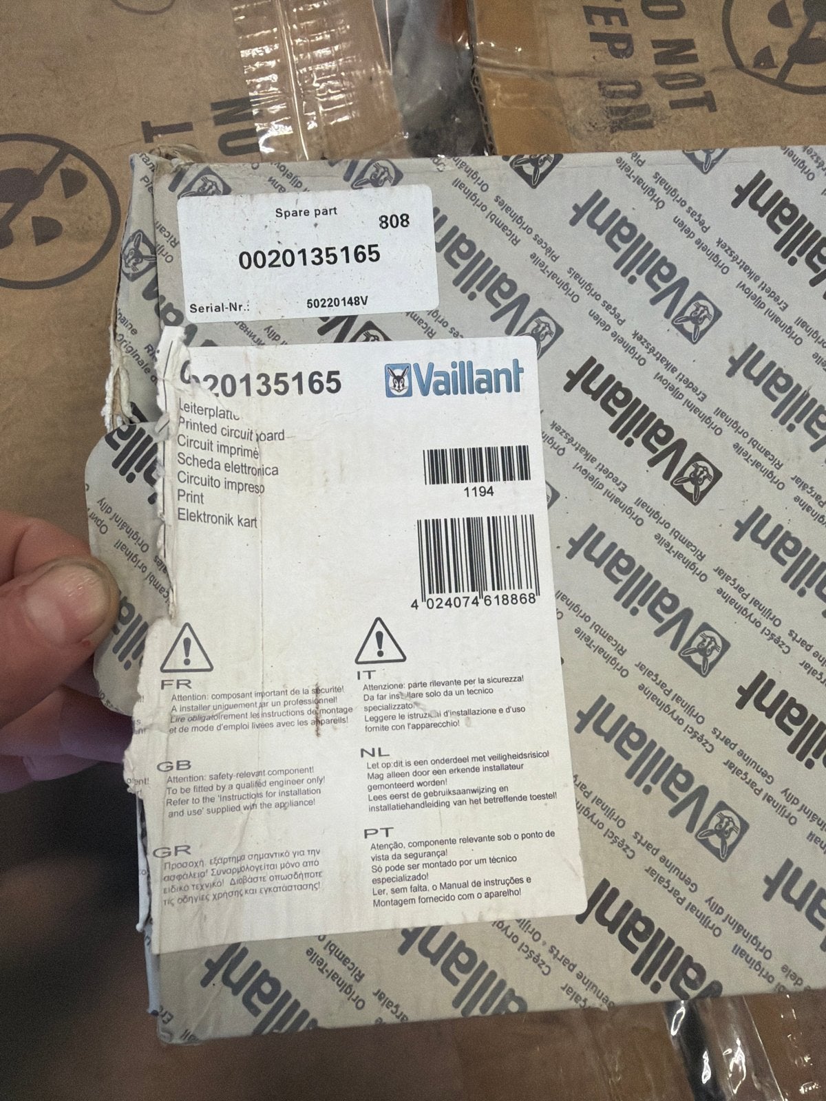 Vaillant 0020135165 Printplaat voor CV-ketel, Ophalen of Verzenden, Nieuw