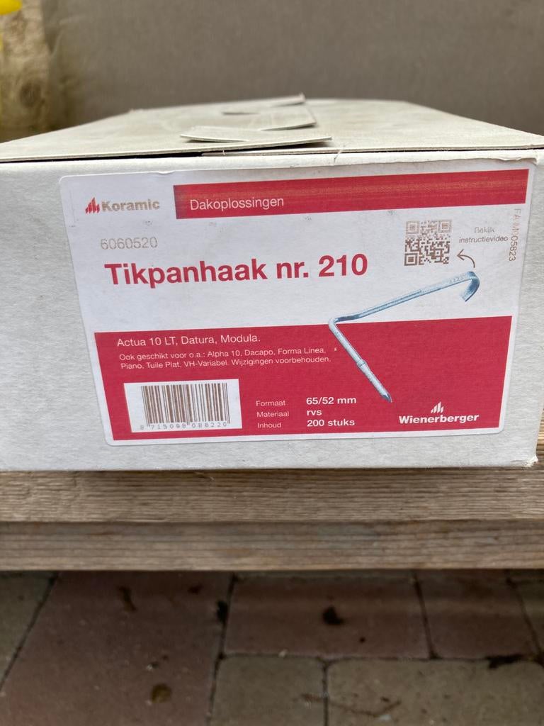 Tik Dakpan haken, Doe-het-zelf en Verbouw, Dakpannen en Dakbedekking, Ophalen of Verzenden