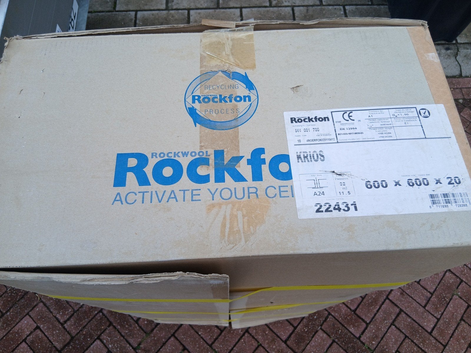 21m2 rockfon krios wit 60x60 2cm dik. bezorging gratis*, Verzenden