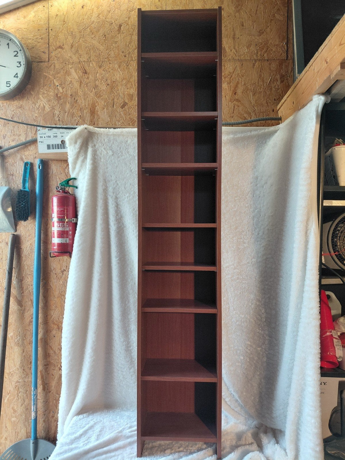 Smalle Boeken-, CD- of DVD-kast - 182x32x19 cm, Met plank(en), Minder dan 50 cm, Gebruikt, Ophalen of Verzenden