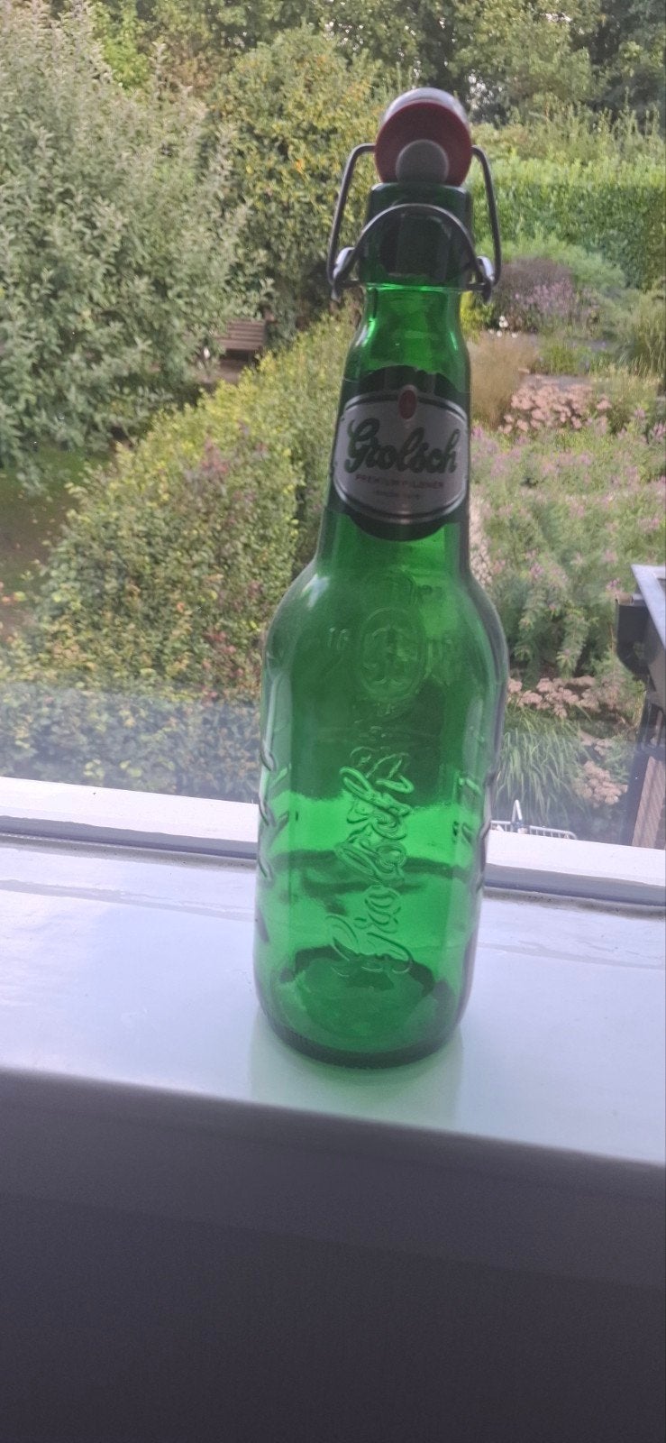 grootschalige lege  fles van Grolsch bier met dop, Ophalen, Zo goed als nieuw, Overige typen