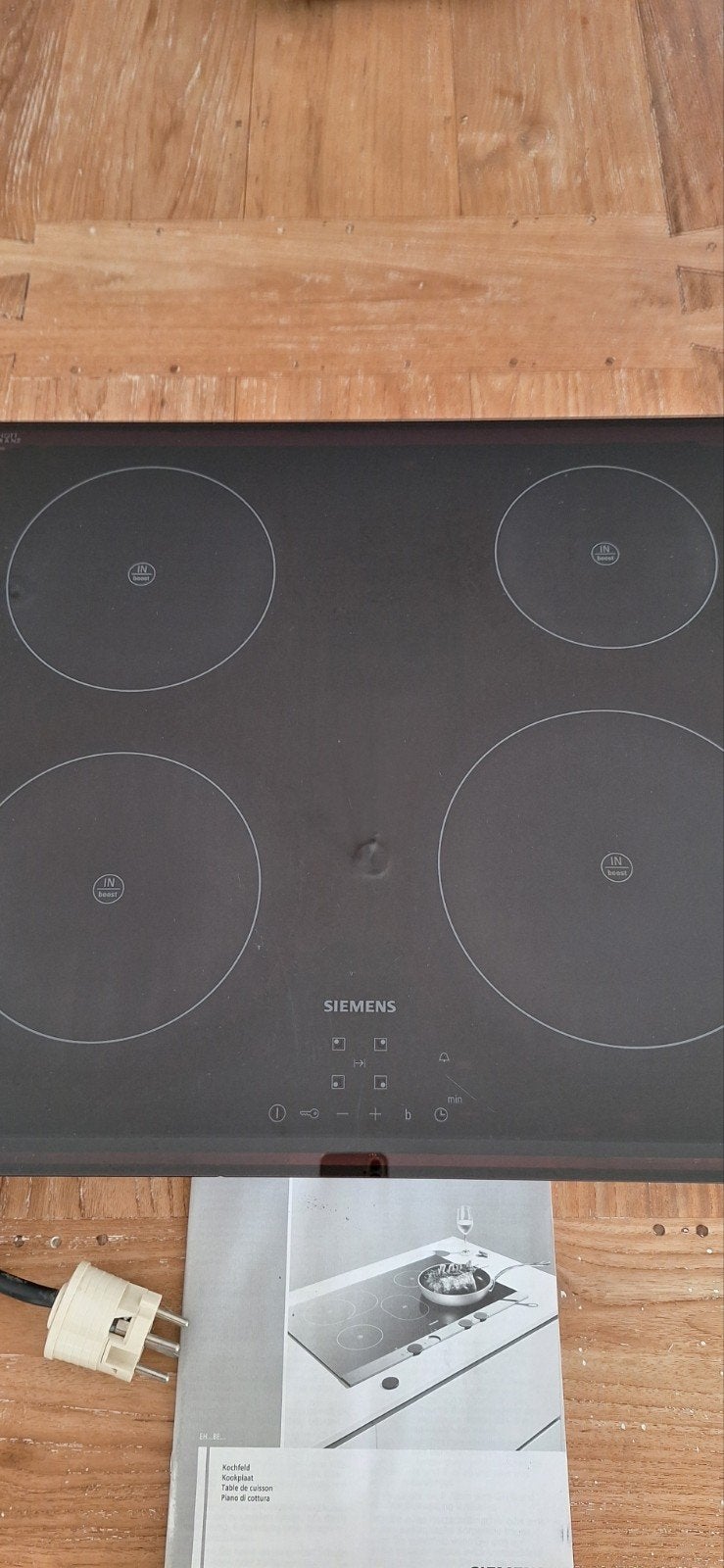 Siemens Inductiekookplaat 60cm (EH651BE17E), Ophalen, Gebruikt, 4 kookzones, Inbouw